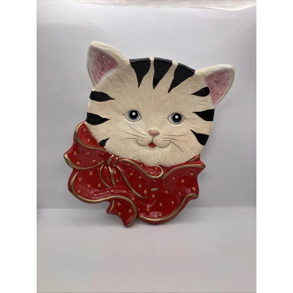 VINTAGE CHRISTMAS Signature Home Collection Tiger Cat Kitten 11.5